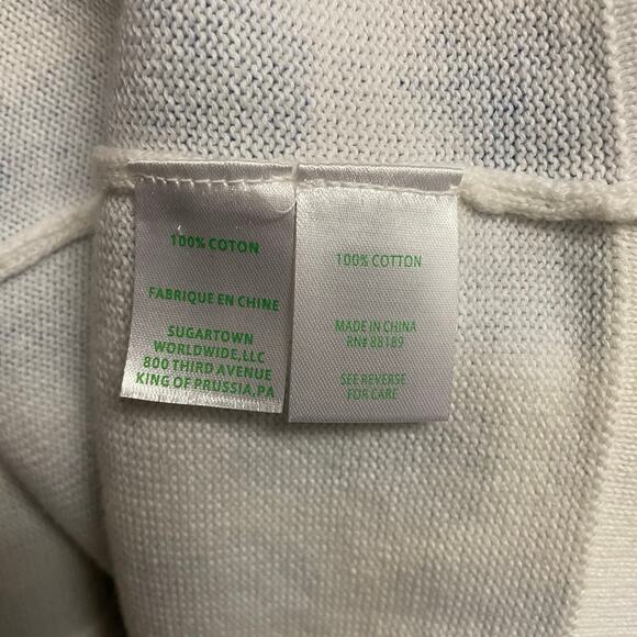 Lilly Pulitzer Tensley Sweater Sunwashed Blue Pineapple Slice of Sunshine Large - Picture 7 of 8